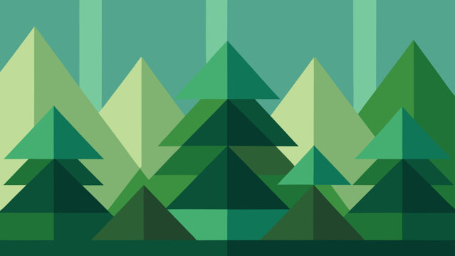abstract forest created from triangles and rectangles