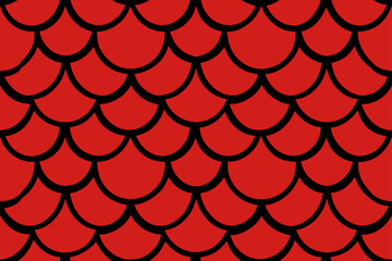 simplified dragon scale pattern bold outline