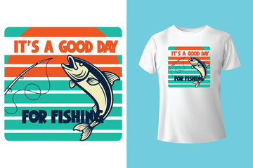 fishing vintage illustration design t shirt vintage