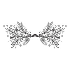 Autumn bouquet with wheat ears decoration for decoration