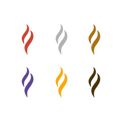COLORFUL FIRE DESIGN ELEMENTS VECTOR