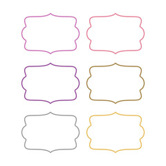 WEDDING BLANK PAPER LABELS COLLECTION VECTOR