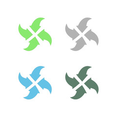 RECYCLE ARROWS SIGN SYMBOL LOGO VECTOR