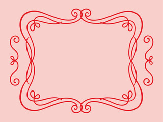 Creative Red Curvy Frame Vector Design
