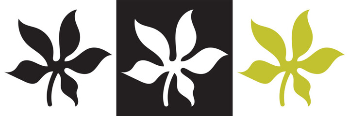 Autumn leaves icon. Vector for websites, mobile interfaces, presentations, banner, visual branding etc. Vector illustration. isolated on white and black background. EPS 10