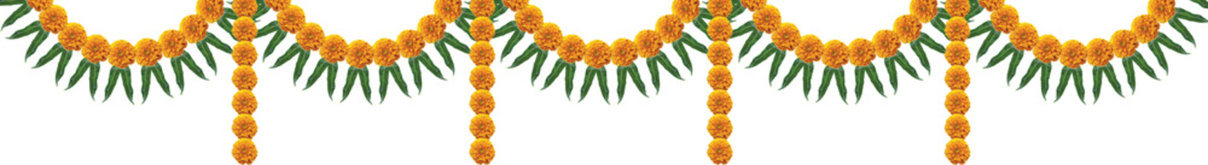 marigold flowers festive decoration entrance gate