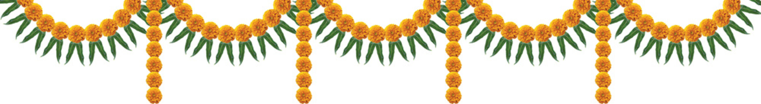 marigold flowers festive decoration entrance gate