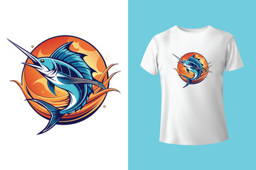 fishing t-shirt design template