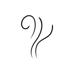 Steam, smoke, smell line icon 