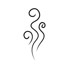 Steam, smoke, smell line icon 
