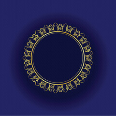 blue and gold frame