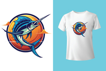 fishing t-shirt design template