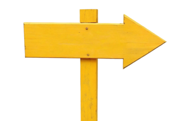 wooden arrow sign, street sign board, yellow wooden guide board, street sign board arrow shaped