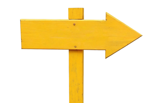 wooden arrow sign, street sign board, yellow wooden guide board, street sign board arrow shaped