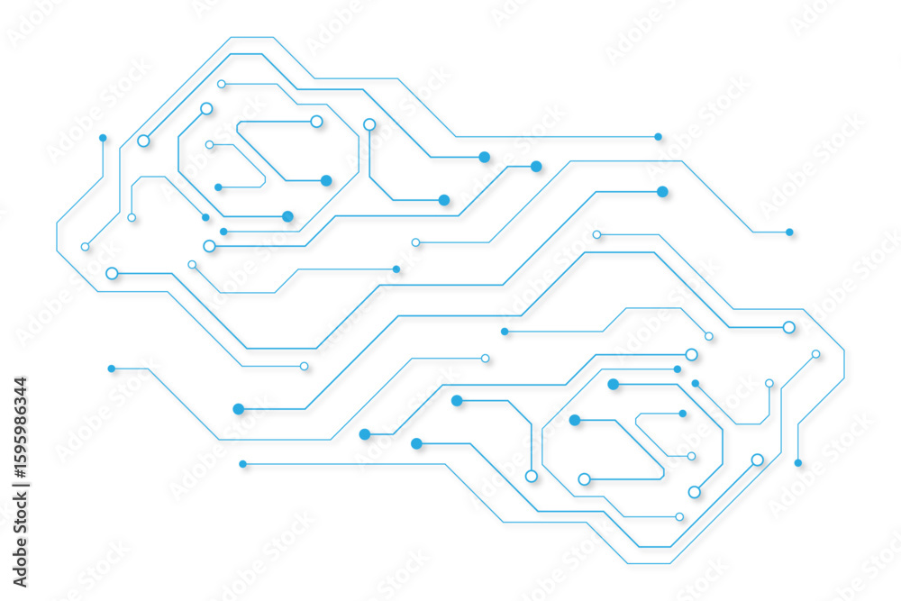 Aufkleber Vector abstract structure circuit computer technology business background.