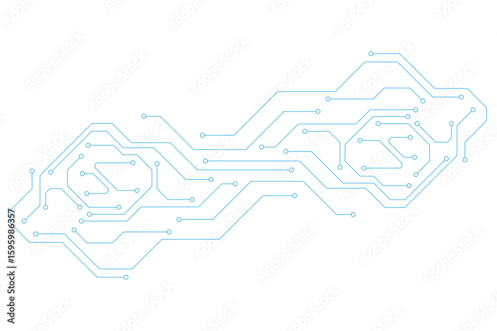 Aufkleber Vector abstract structure circuit computer technology business background.