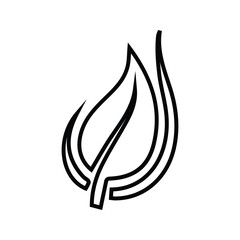 Leaf Icon. Illustration of a sprig of leaves. Symbol of Nature.