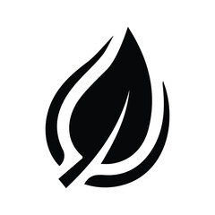 Leaf Icon. Illustration of a sprig of leaves. Symbol of Nature.