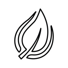 Leaf Icon. Illustration of a sprig of leaves. Symbol of Nature.