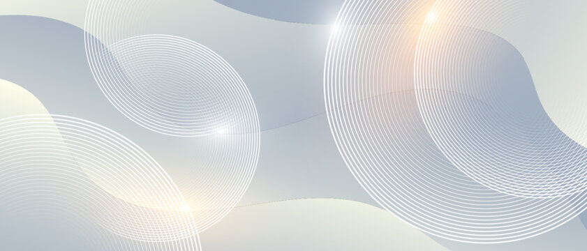 Soft abstract circles with pastel waves on light modern background