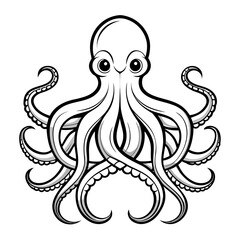 Octopus Line Art / Outline Vector