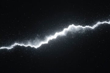 minimalist pattern of energy flow disrupted by jagged fracture in monochrome symbolizing breach in security