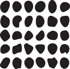 Abstract Mosaic of Rounded Shapes A Diverse Collection of Smooth Forms in Asymmetrical Arrangement Aesthetically Pleasing