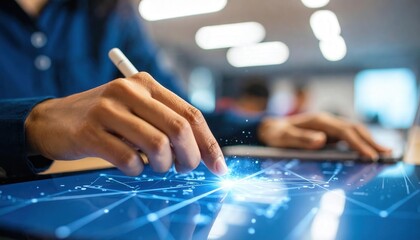 Close-Up of Hand Tracing Geometry with Chalk Dust on White Surface