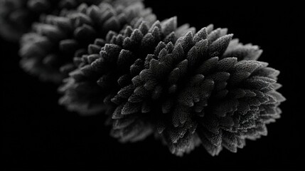 Abstract Black Clusters Close Up