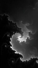 Abstract Spiral Design With Glowing Light