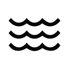 Wave Icon. Water and Air Wave Illustration. Windy Symbol. Wind Blowing. EPS10.
