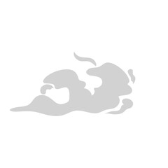 Cartoon smoke clouds comic vector illustration 