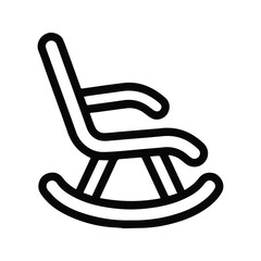 Rocking chair icon. Illustration of a relaxing chair.