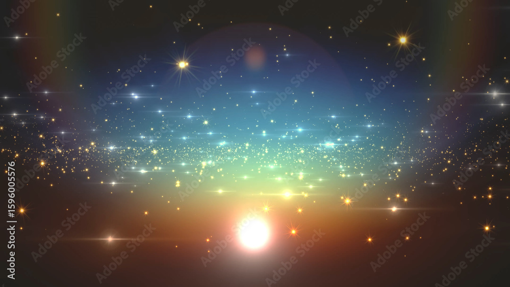 Canvas Prints abstract space background made of glowing particles