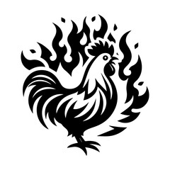 Rooster in Flames Logo