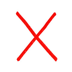 Red X mark symbol