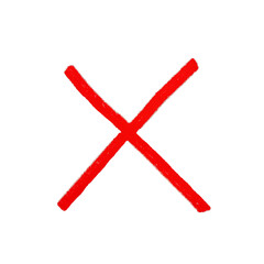 Red X mark symbol