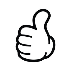 Thumbs Up Icon. Thumbs Up Illustration. Hand Gesture Symbolizing Like. Thumbs Up Sign for "OK". EPS10.