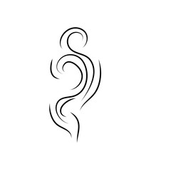 Doodle smoke and steam. Vector hand drawn illustration