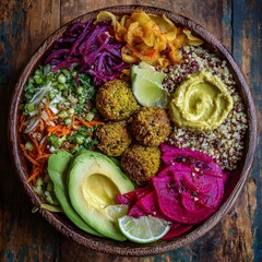 Vibrant Vegan Buddha Bowl with Falafel
