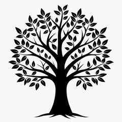 Obraz premium Elegant Tree Silhouette Graphic