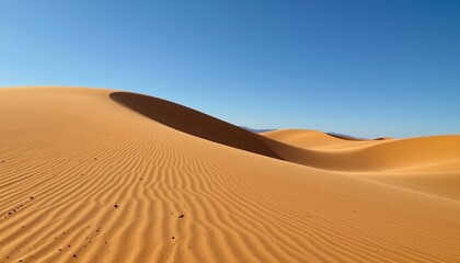 ochre desert sand dune curve, wind ripples, earthy tone