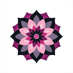 Abstract pink flower vector illustration with a colorful floral pattern design