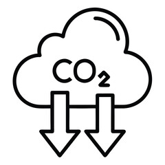 CO2 Reduction Vector Icon