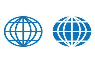 internet globe icon set, globe icon vector illustration