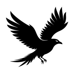 Black Bird in Flight Design
