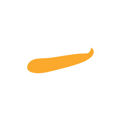Orange underline Swishes tail. Swooshes for Athletic Typography. Vector illustration 