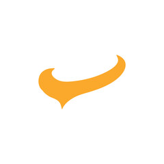 Obraz premium Orange underline Swishes tail. Swooshes for Athletic Typography. Vector illustration 