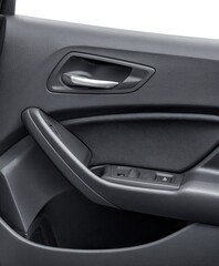 Naklejka premium Car door interior, dark gray, modern design