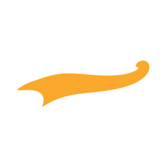 Orange underline Swishes tail. Swooshes for Athletic Typography. Vector illustration 